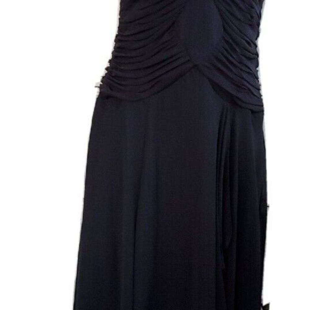 Sangria Black Sleeveless Empire Waist Silky Nylon Dress Size: 8 New w Tags